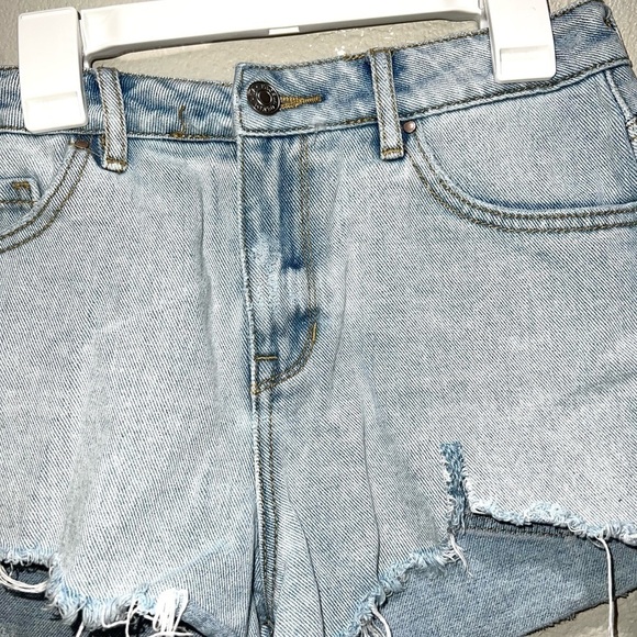 Pacsun High Rise Distressed Denim Jean Shorts - Picture 2 of 7